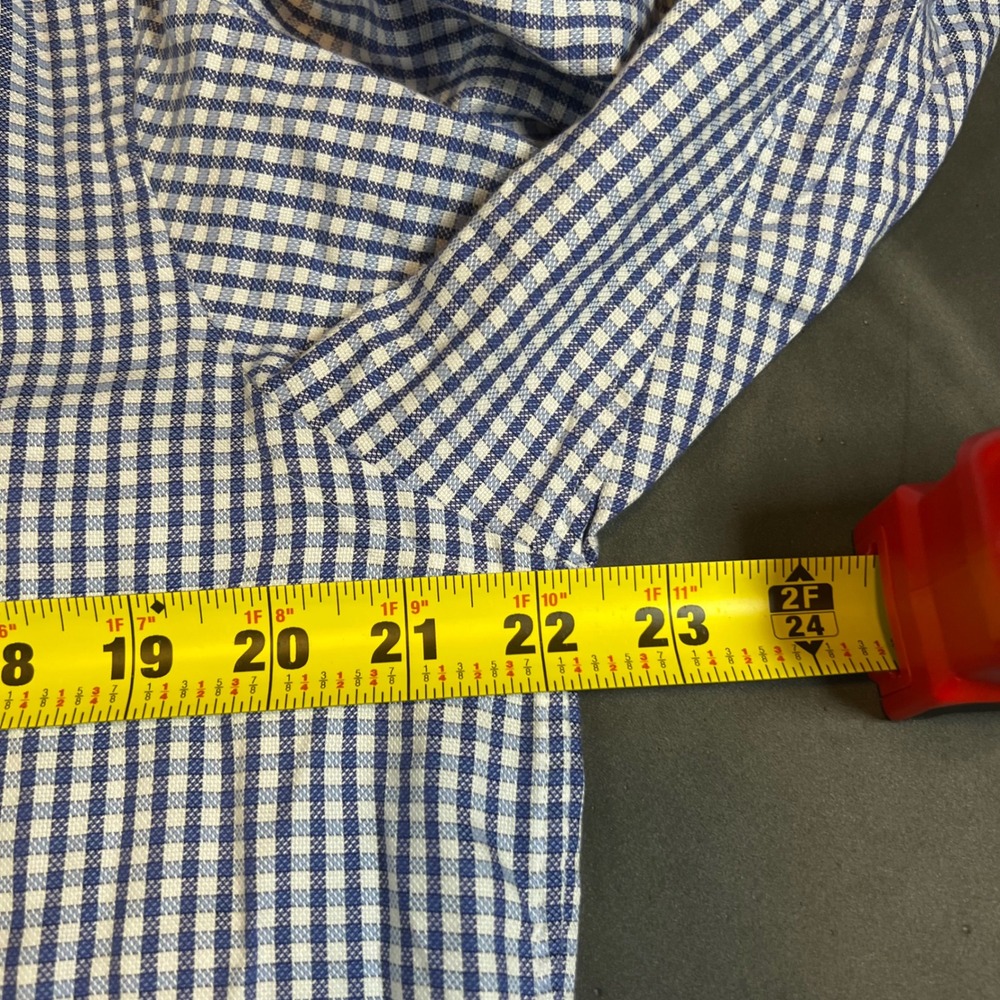 Eton Dress Shirt Mens 16/41 Blue Gingham Check Contemporary Fit Oxford - Picture 8 of 9